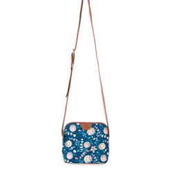 TEAL BY CHUMBAK Floral Printed Structured Sling Bag-picture-37