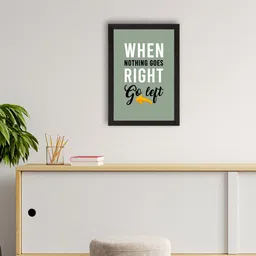 eCraftIndia Sage Green & White Motivational Quote Satin Matt Texture UV Art Painting-picture-26