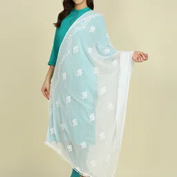 Dupatta Bazaar Embroidered Chiffon Dupatta-picture-8