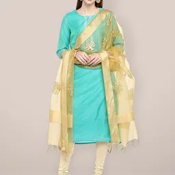 Dupatta Bazaar  Embroidered Organza Dupatta with Thread Work-picture-26