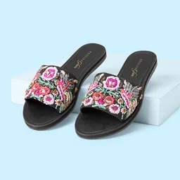 Forever Glam by Pantaloons Embroidered Open Toe Flats-picture-31