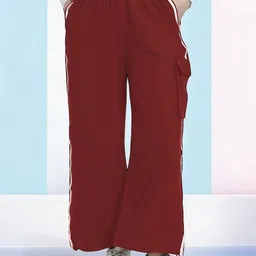 TABADTOD Women Relaxed Loose Fit Easy Wash Trousers-image-66