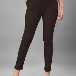 NEXSUS Women Mid-Rise Regular Fit Cigarette Trousers-image-76