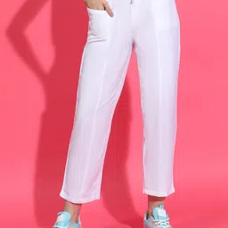 Oxolloxo Women Smart Straight Fit Easy Wash Trousers-image-79