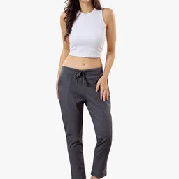 TRASA Women Relaxed Mid Rise Slim Fit Trousers-picture-32