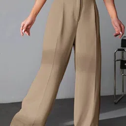 BROADSTAR Women Smart High-Rise Easy Wash Parallel Trouser-picture-29