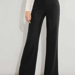 BROADSTAR Women Smart Straight Fit High-Rise Easy Wash Parallel Trousers-picture-14