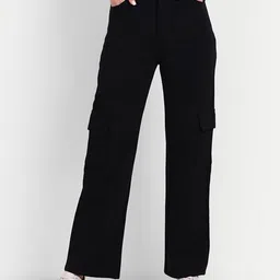 BROADSTAR Women Smart Straight Fit High-Rise Stretchable Trousers-picture-27