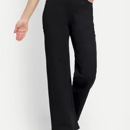 BROADSTAR Women Smart Straight Fit High-Rise Easy Wash Parallel Trousers-image-24