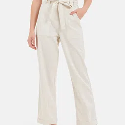 Kazo Women Straight Fit High-Rise Easy Wash Trousers-picture-21