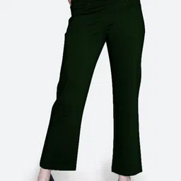 FCK-3 Women Relaxed Straight Leg High-Rise Easy Wash Cotton Bootcut Trousers-picture-30