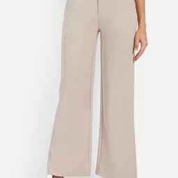 BROADSTAR Women Smart Loose Fit High-Rise Easy Wash Trousers-picture-41