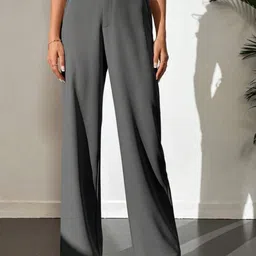 BROADSTAR Women Smart Loose Fit High-Rise Easy Wash Parallel Trousers Trousers-picture-35