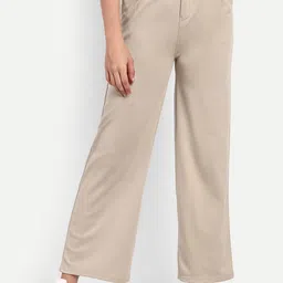 BROADSTAR Women Smart Loose Fit High-Rise Easy Wash Casual Regular Trousers Trousers-picture-33