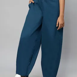 TeenTrums Girls Loose Fit Easy Wash Cotton Parallel Trousers-picture-15