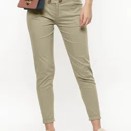 FLOREOS Women Comfort Skinny Fit Easy Wash Trousers-image-47