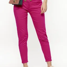 FLOREOS Women Comfort Skinny Fit Easy Wash Trousers-image-83