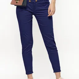 FLOREOS Women Comfort Skinny Fit Easy Wash Trousers-image-89