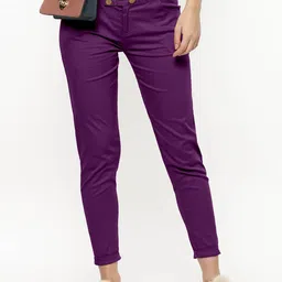 FLOREOS Women Comfort Skinny Fit Easy Wash Trousers-picture-11