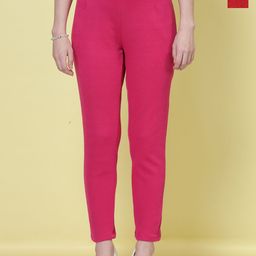 Clora Creation Women Pack Of 2 Smart Mid-Rise Easy Wash Woollen Trousers-picture-16