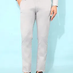 Crimsoune Club Men Smart Slim Fit Easy Wash Trousers-image-86