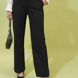 Tokyo Talkies Women Mid-Rise Straight Fit Parallel Trouser-picture-15