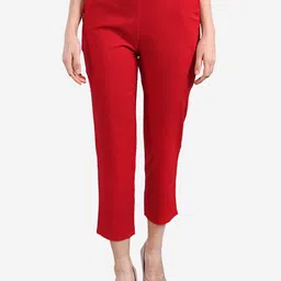 Be Indi Women Cotton Straight Fit Trousers-picture-0