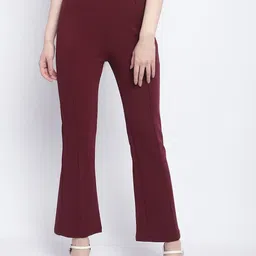 Wuxi Women Mid-Rise Relaxed Straight Leg Straight Fit Bootcut Trousers-picture-26