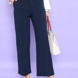 CHIC BY TOKYO TALKIES Women Straight Fit High-Rise Parallel Trousers-picture-25