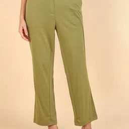 House Of Zelena Women High-Rise Maternity Parallel Trousers-image-68
