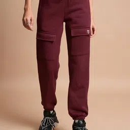 Tokyo Talkies Women Maroon Relaxed Fit Joggers-image-32
