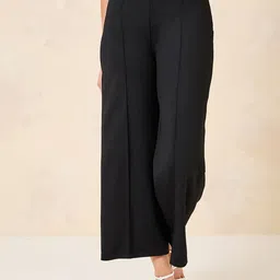 Styli Women 2 Way Stretch High Rise Straight Leg Pants With Side Slit-picture-41