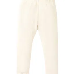 StyleCast Girls Cream-Coloured Self Design Ankle Length Cotton Leggings-picture-34