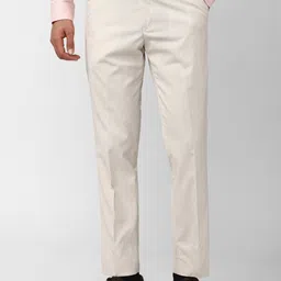 Peter England Men Textured Slim Fit Formal Trousers-picture-22