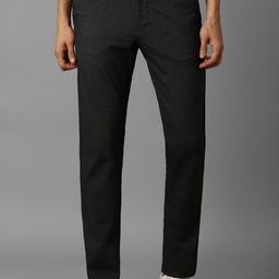 Louis Philippe Sport Men Textured Slim Fit Trousers-picture-17