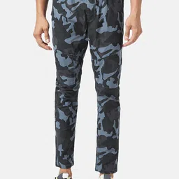 Urban Ranger by pantaloons Men Camouflage Printed Slim Fit Cotton Trousers-image-39