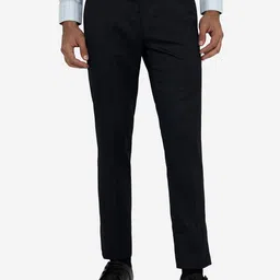 METAL Men Mid-Rise Slim Fit Formal Trousers-image-23