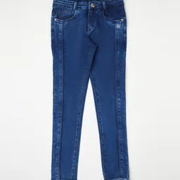 Crimsoune Club Girls Blue Mid Rise Slim Fit Jeans-image-94