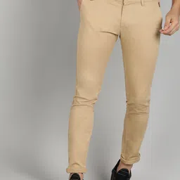 Urbano Fashion Men Mid Rise Slim Fit Cotton Chinos Trousers-image-63