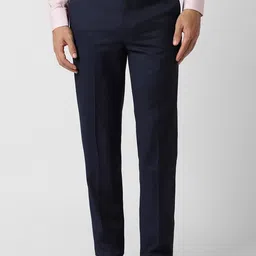 Van Heusen Men Mid Rise Slim Fit Formal Trousers-picture-42