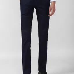 Van Heusen Men Navy Blue Slim Fit Trousers-picture-32