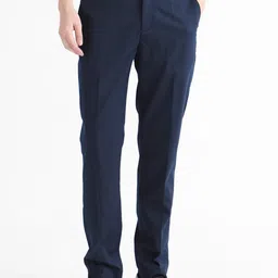 RARE RABBIT Men Chamer Mid Rise Slim Fit Trouser image 4