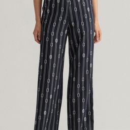 GANT Women Blue Regular Fit Printed Trousers-picture-30