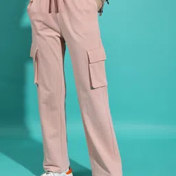 Tokyo Talkies Women Nude-Coloured Mid Rise Cargos-picture-17