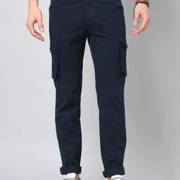STUDIO NEXX Men Relaxed Straight Leg Cargos Trousers-picture-38