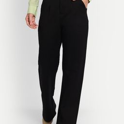 Next One Women Black Relaxed Straight Leg Loose Fit High-Rise Easy Wash Trousers-picture-37