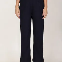 FUTURO Women Relaxed Mid Rise Casual Solid  Trousers-image-5