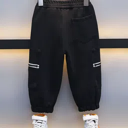 StyleCast x Revolte Boys Black Printed High-Rise Easy Wash Cotton  Joggers Trousers-picture-19