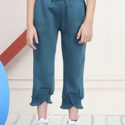 MINI & MING Girls Relaxed Low-Rise Easy Wash Pleated Trousers image 1