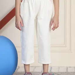 MINI & MING Girls Relaxed Low-Rise Easy Wash Pleated Trousers-picture-19